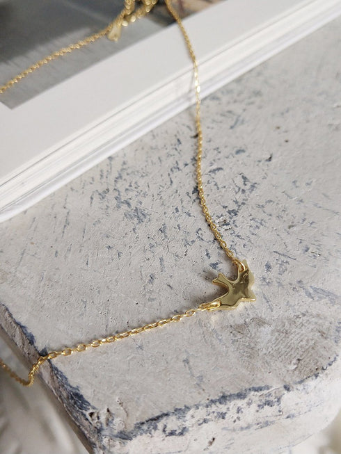 Colier din argint Randunica (Silver/Gold)